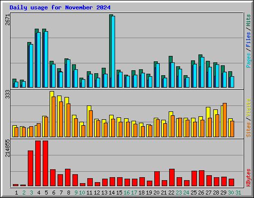 Daily usage for November 2024