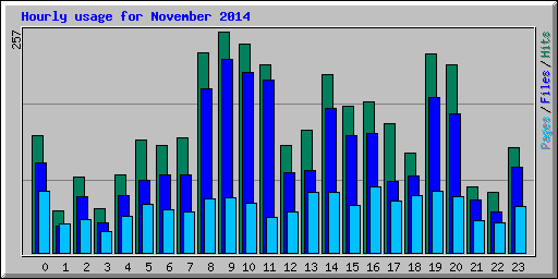 Hourly usage for November 2014