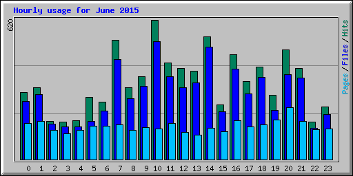 Hourly usage for June 2015