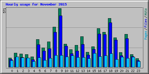 Hourly usage for November 2015