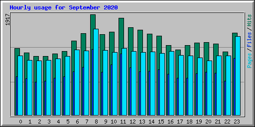 Hourly usage for September 2020