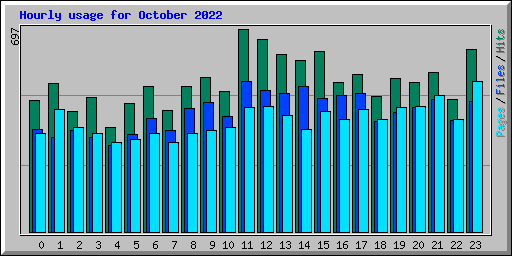 Hourly usage for October 2022