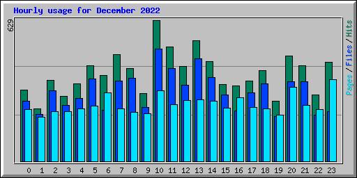 Hourly usage for December 2022