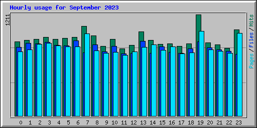 Hourly usage for September 2023