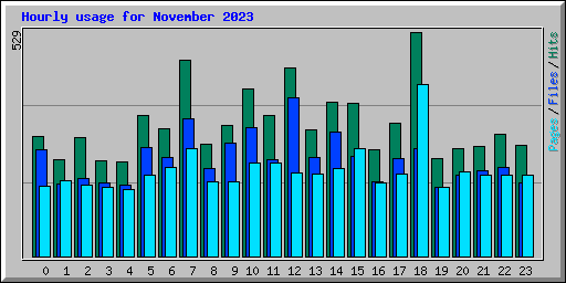 Hourly usage for November 2023