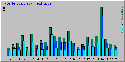 Hourly usage for April 2024