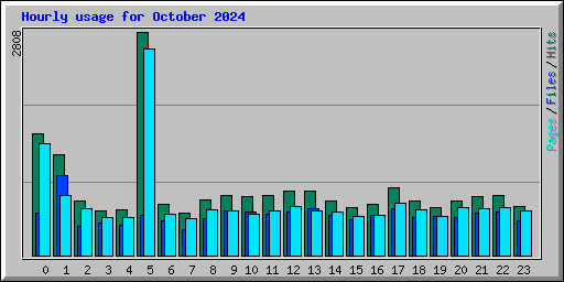 Hourly usage for October 2024