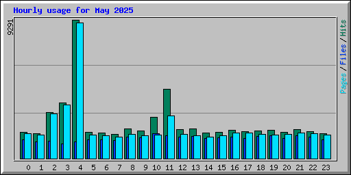 Hourly usage for May 2025