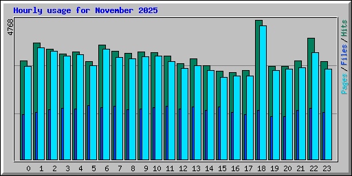 Hourly usage for November 2025