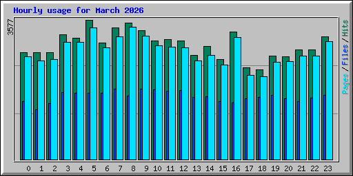 Hourly usage for March 2026