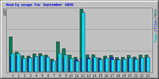 Hourly usage for September 2026